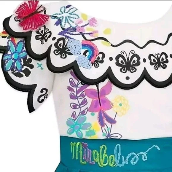 Disney Parks Girls Encanto Mirabel Costume Youth Size 7/8 Halloween - NEW - Picture 3 of 5